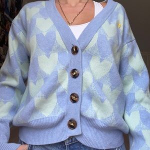 Kerri Rosenthal Blue & Green Cashmere Sweater
